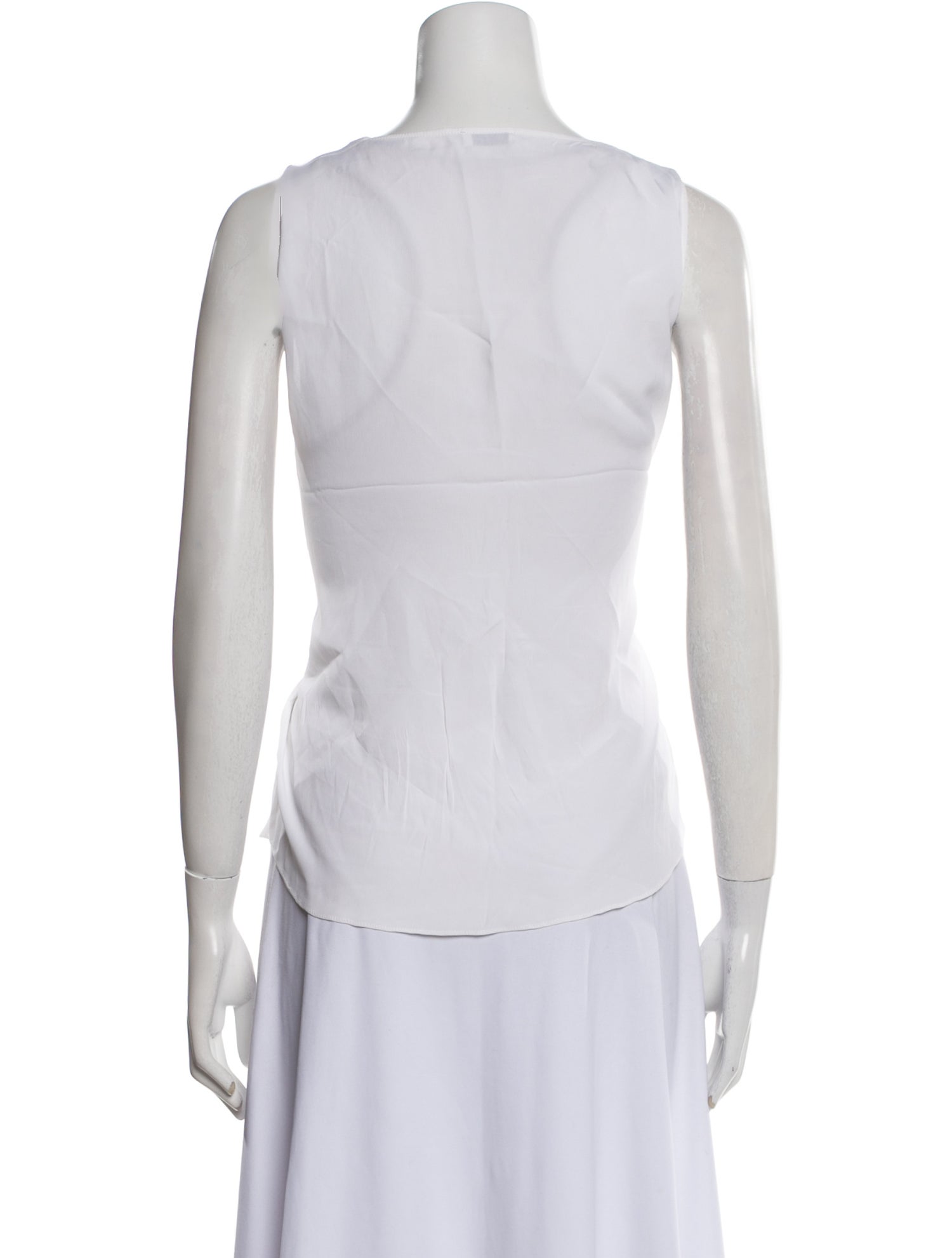 Brunello Cucinelli Scoop Neck Sleeveless Top